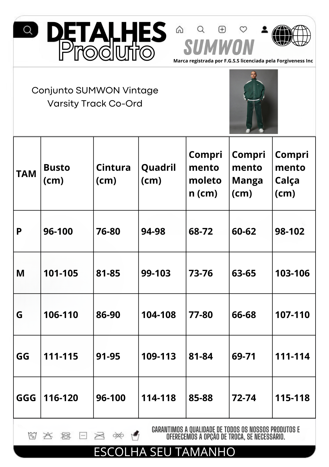 Conjunto SUMWON Vintage Varsity Track Co-Ord