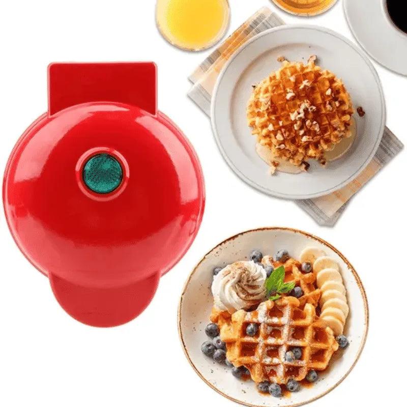 Máquina de Waffle Elétrica Antiaderente — Prática, Rápida e Waffles Perfeitos em Minutos