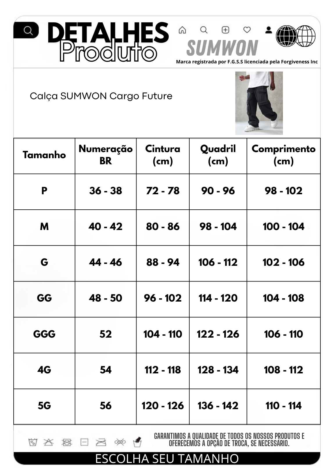 Calça SUMWON Cargo Future