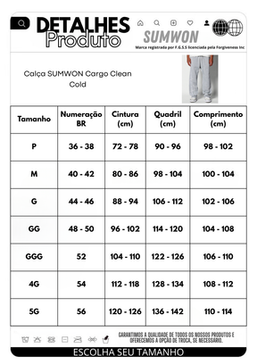 Calça SUMWON Cargo Clean Cold