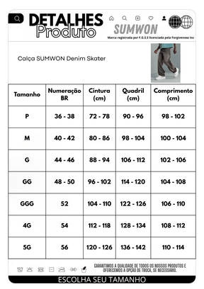 Calça SUMWON Denim Skater