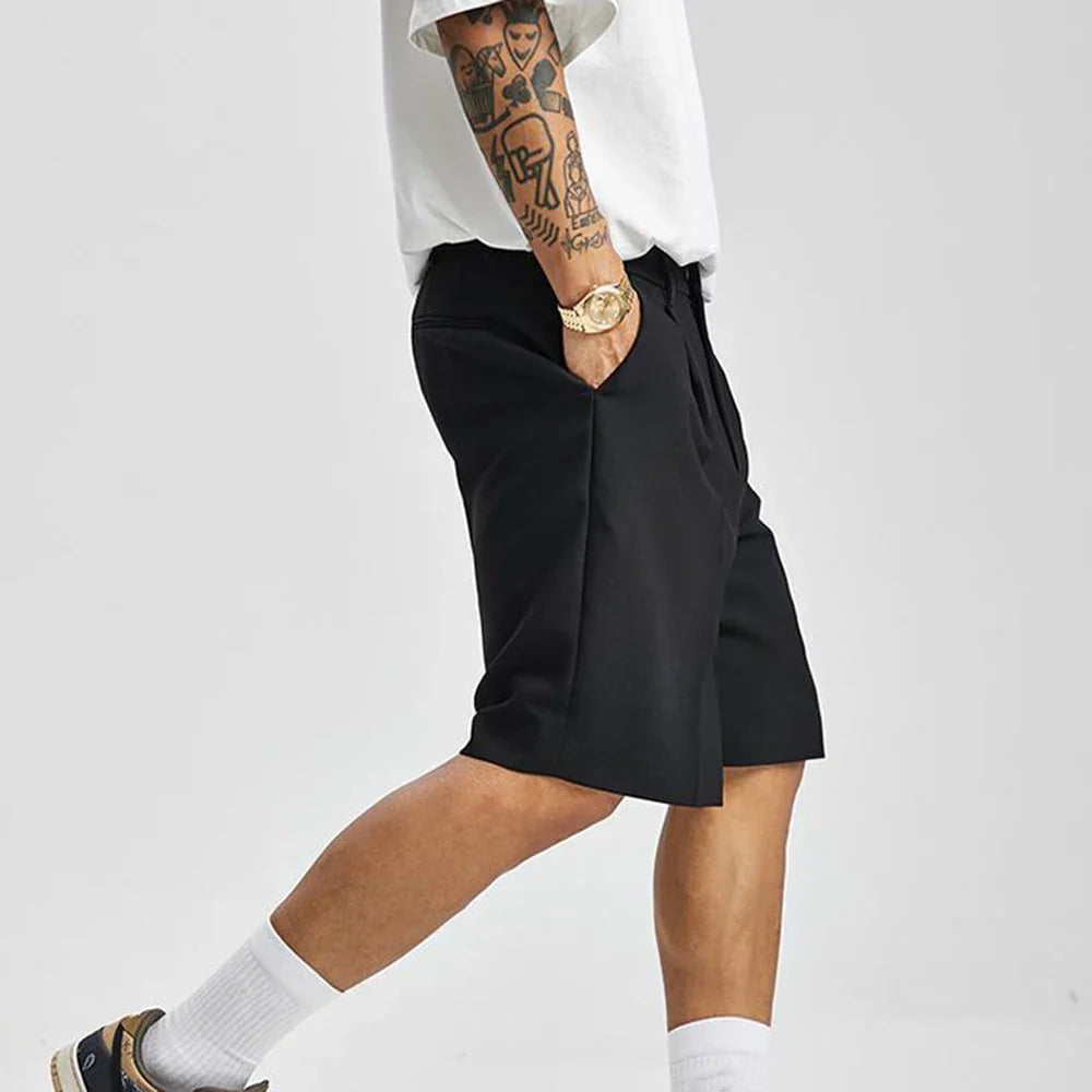 Shorts Straight Solid Casual Korean Streetwear