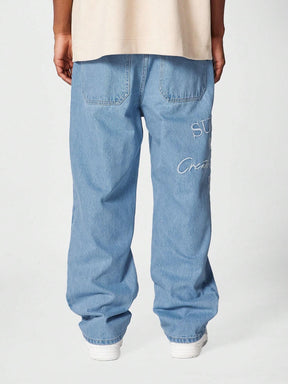 Calça SUMWON Denim reta com bordado