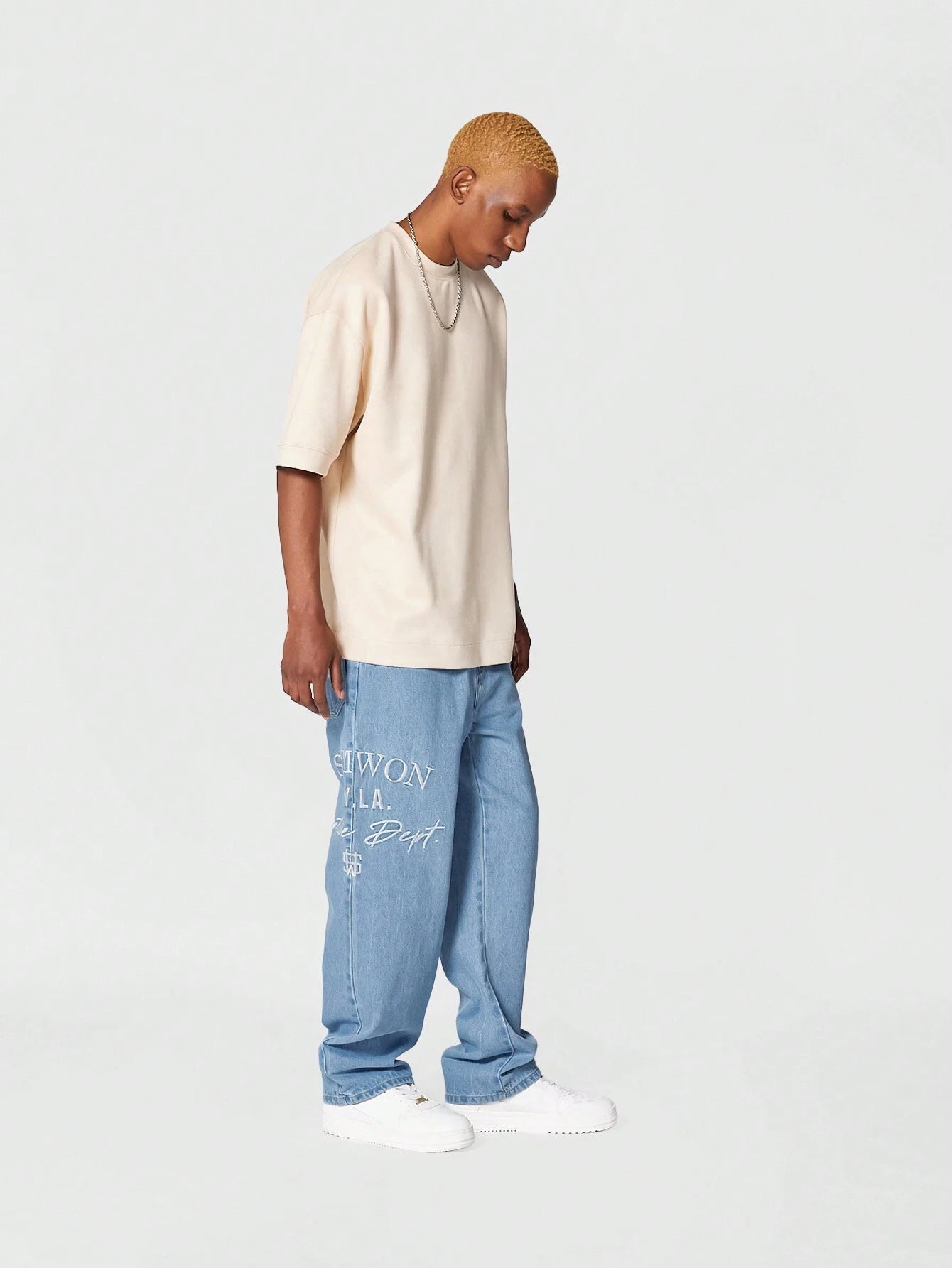 Calça SUMWON Denim reta com bordado